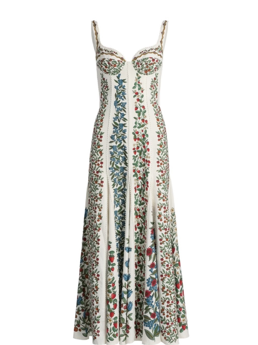 NWT Farm Rio Off-White Fruit Beauty Maxi Dress - Picture 1 of 6